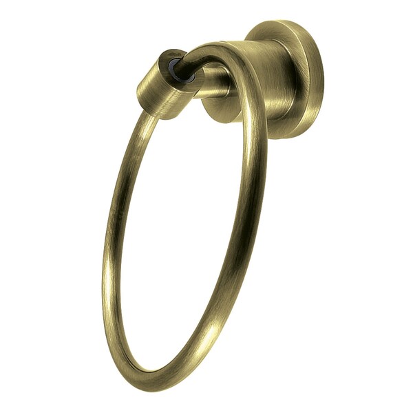Towel Ring, Antique Brass